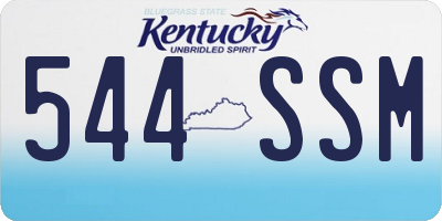 KY license plate 544SSM