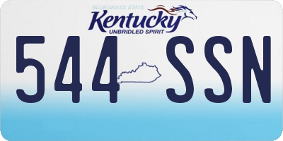 KY license plate 544SSN