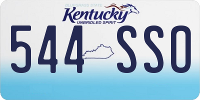 KY license plate 544SSO