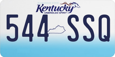 KY license plate 544SSQ