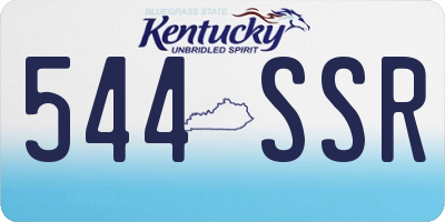 KY license plate 544SSR