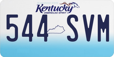 KY license plate 544SVM