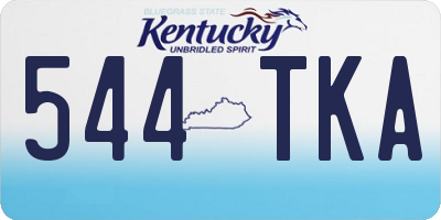 KY license plate 544TKA