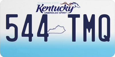 KY license plate 544TMQ