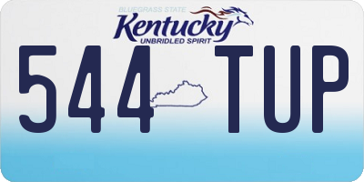 KY license plate 544TUP