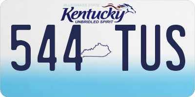 KY license plate 544TUS