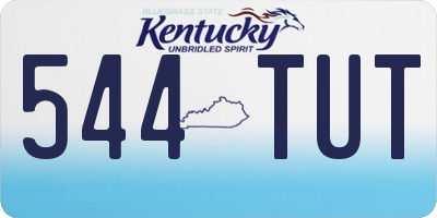 KY license plate 544TUT