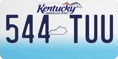 KY license plate 544TUU