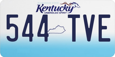 KY license plate 544TVE