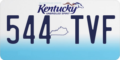 KY license plate 544TVF