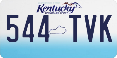 KY license plate 544TVK