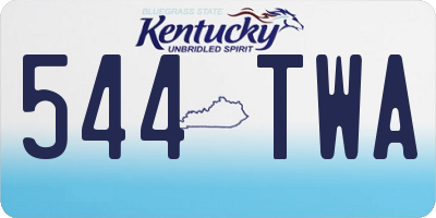 KY license plate 544TWA