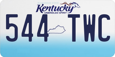 KY license plate 544TWC
