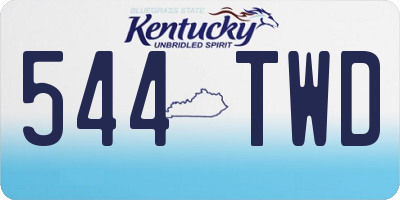 KY license plate 544TWD