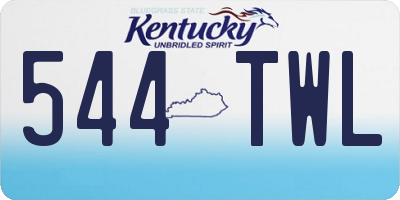 KY license plate 544TWL