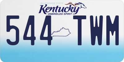 KY license plate 544TWM