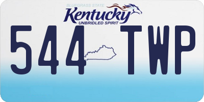 KY license plate 544TWP