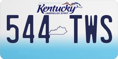 KY license plate 544TWS