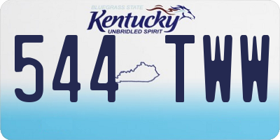 KY license plate 544TWW