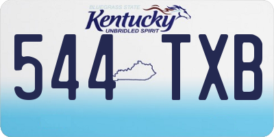 KY license plate 544TXB