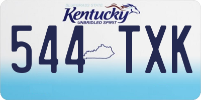 KY license plate 544TXK