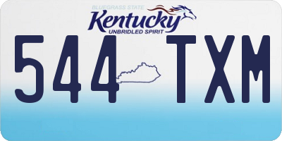 KY license plate 544TXM