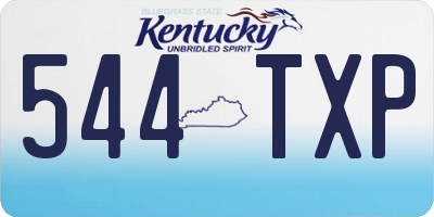 KY license plate 544TXP