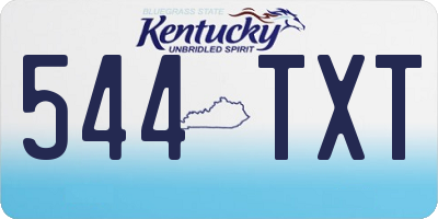 KY license plate 544TXT