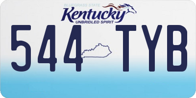 KY license plate 544TYB