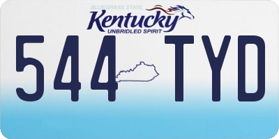 KY license plate 544TYD