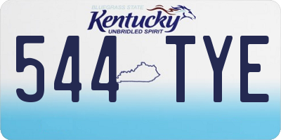 KY license plate 544TYE