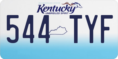KY license plate 544TYF