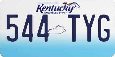 KY license plate 544TYG