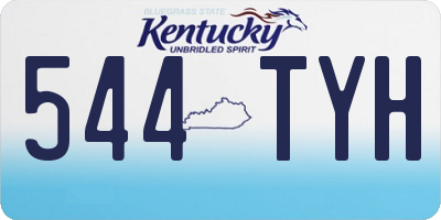 KY license plate 544TYH