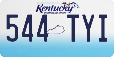 KY license plate 544TYI