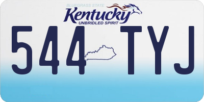 KY license plate 544TYJ