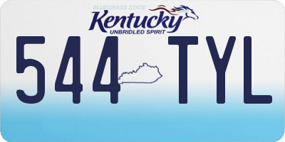 KY license plate 544TYL