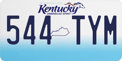 KY license plate 544TYM