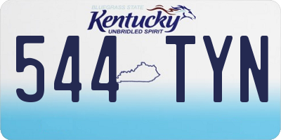 KY license plate 544TYN