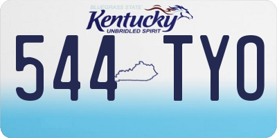 KY license plate 544TYO