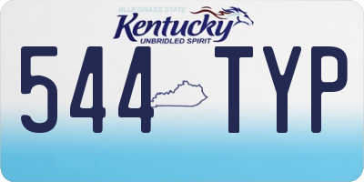 KY license plate 544TYP