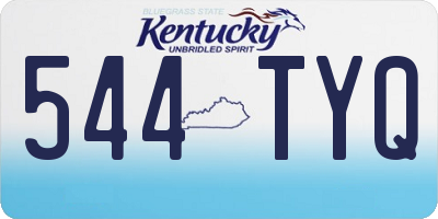 KY license plate 544TYQ