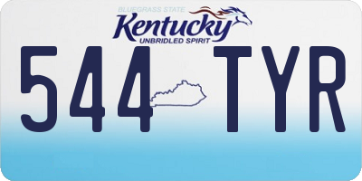 KY license plate 544TYR
