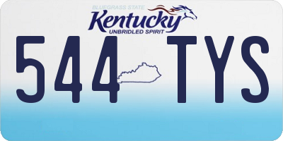 KY license plate 544TYS