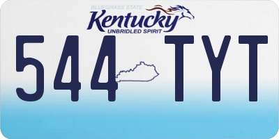 KY license plate 544TYT
