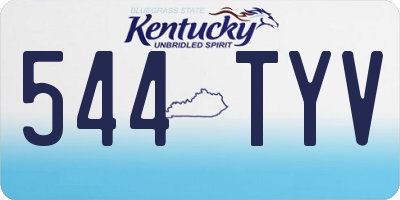 KY license plate 544TYV