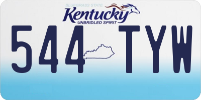 KY license plate 544TYW