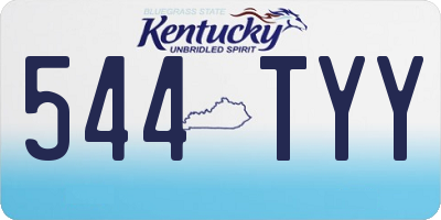 KY license plate 544TYY