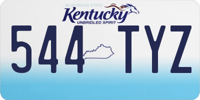 KY license plate 544TYZ