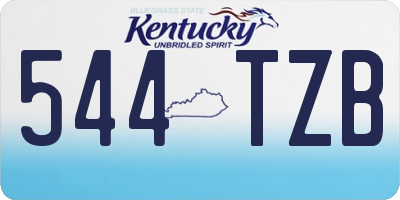 KY license plate 544TZB